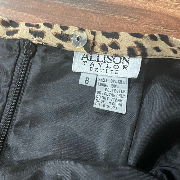100% Silk Allison Taylor Leopard Skirt - Picture 4 of 4